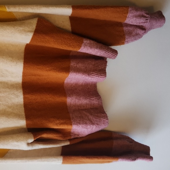 Madewell 'Gladwell' balloon sleeve fuzzy striped sweater - multicolor - Size S - Picture 8 of 10